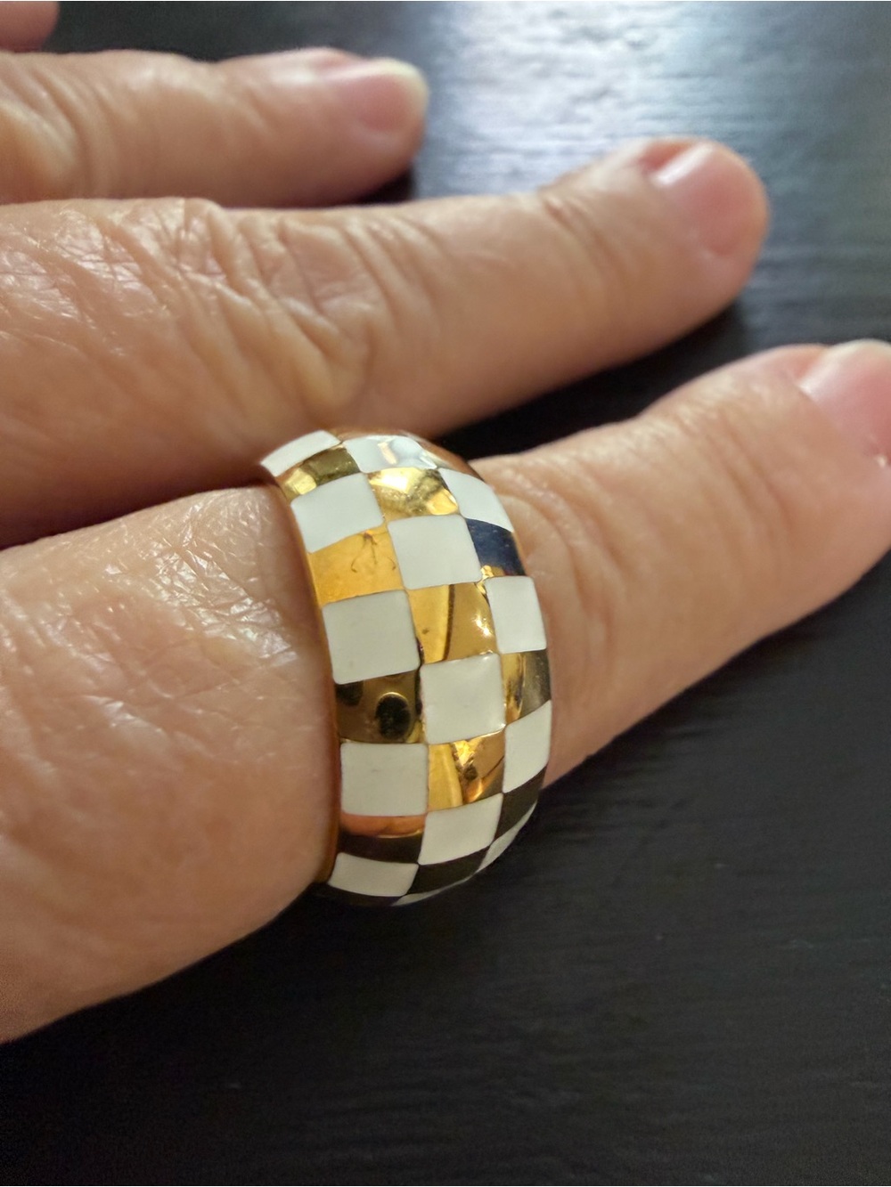 Lauren Kenzie Checkered ring. NWOT.